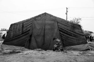 A refugee camp along the Serbia Hungry boarder. - Kira Horvath Photography